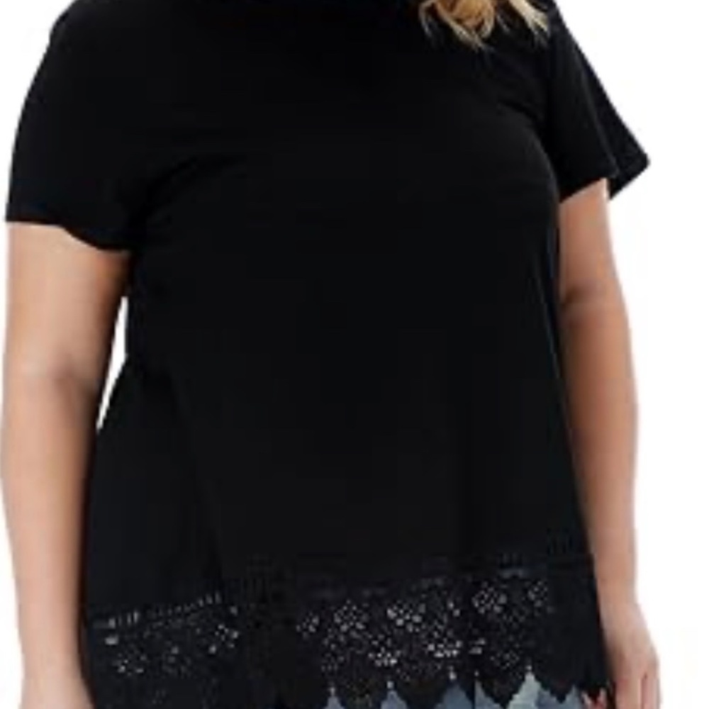 Solitaire Blouse Short sleeve Gauze Crochet Boho Dark romantic Flowy sz 1X